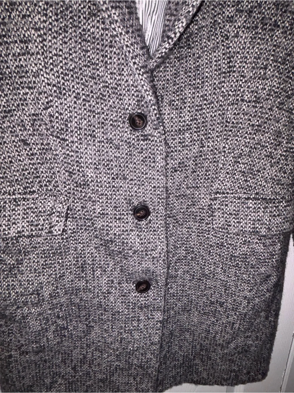 J Crew Women's Gray Bouclé Single-Breasted Coat
